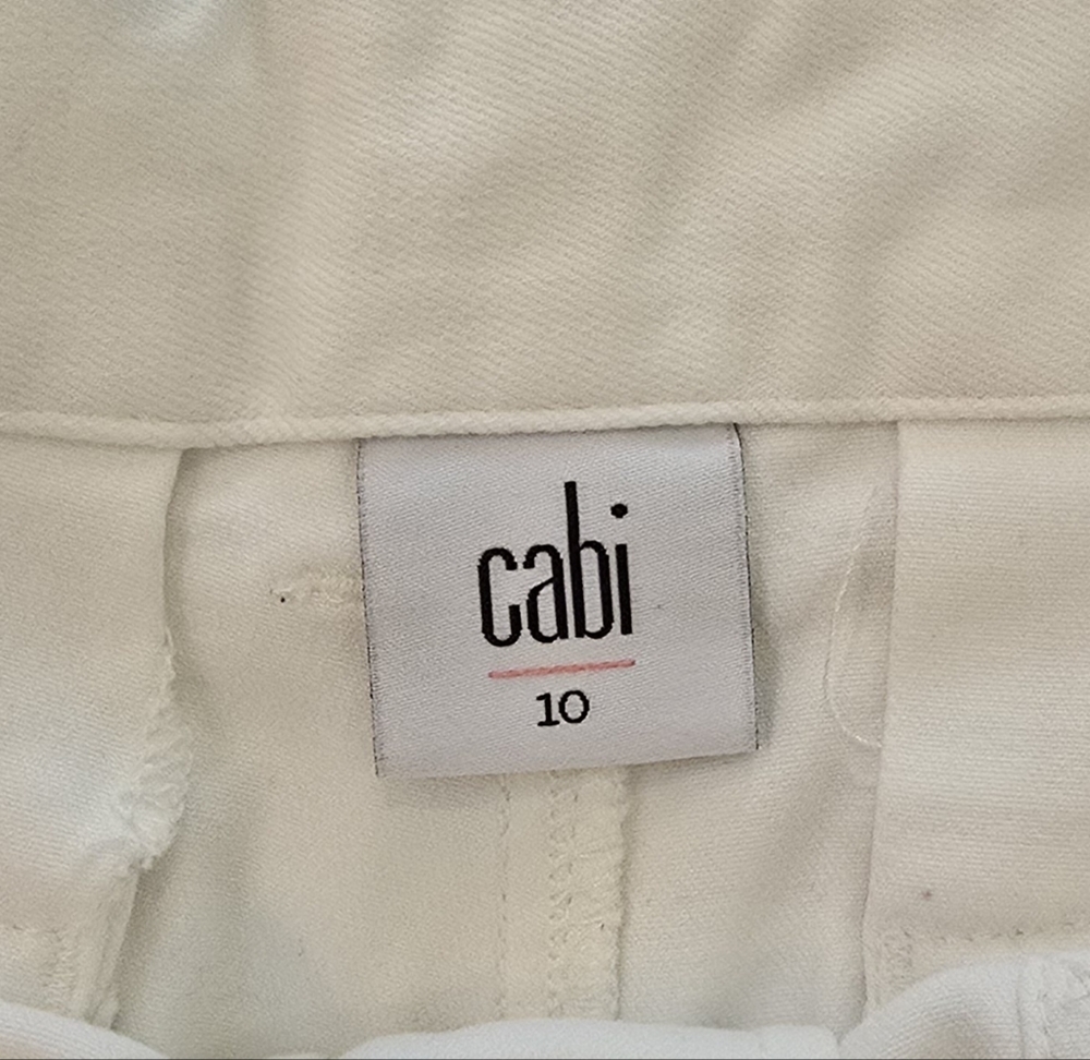 Cabi Women's White Wide Leg Pants Size 10 - Picture 3 of 13